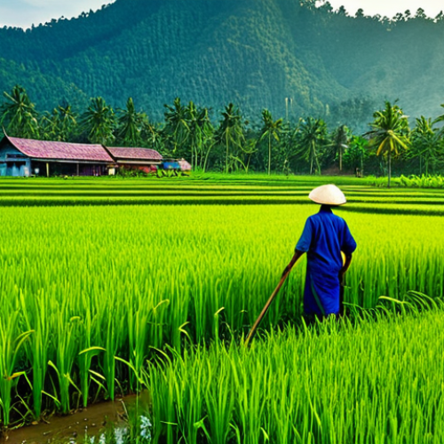 마인크래프트 농업 효율성 높이기 - Paddy Field Landscape**

"Lush green paddy fields in Kedah, Malaysia, a farmer tending to the crops,...